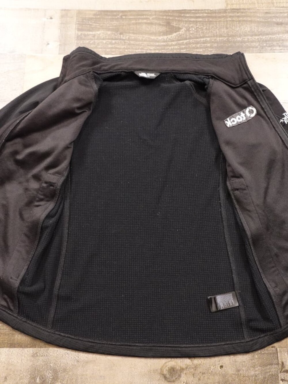 The North Face Full Zip Jacket Men’s Medium Black Fleece Grid Tech Mountain Peak - Picture 11 of 13